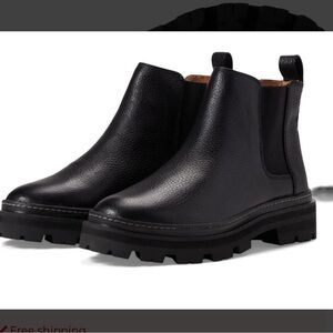 Madewell Paulette Short Chelsea Pebbled Leather Boots- 10.5